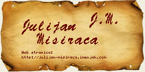 Julijan Misirača vizit kartica